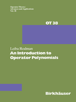 cover image of An Introduction to Operator Polynomials